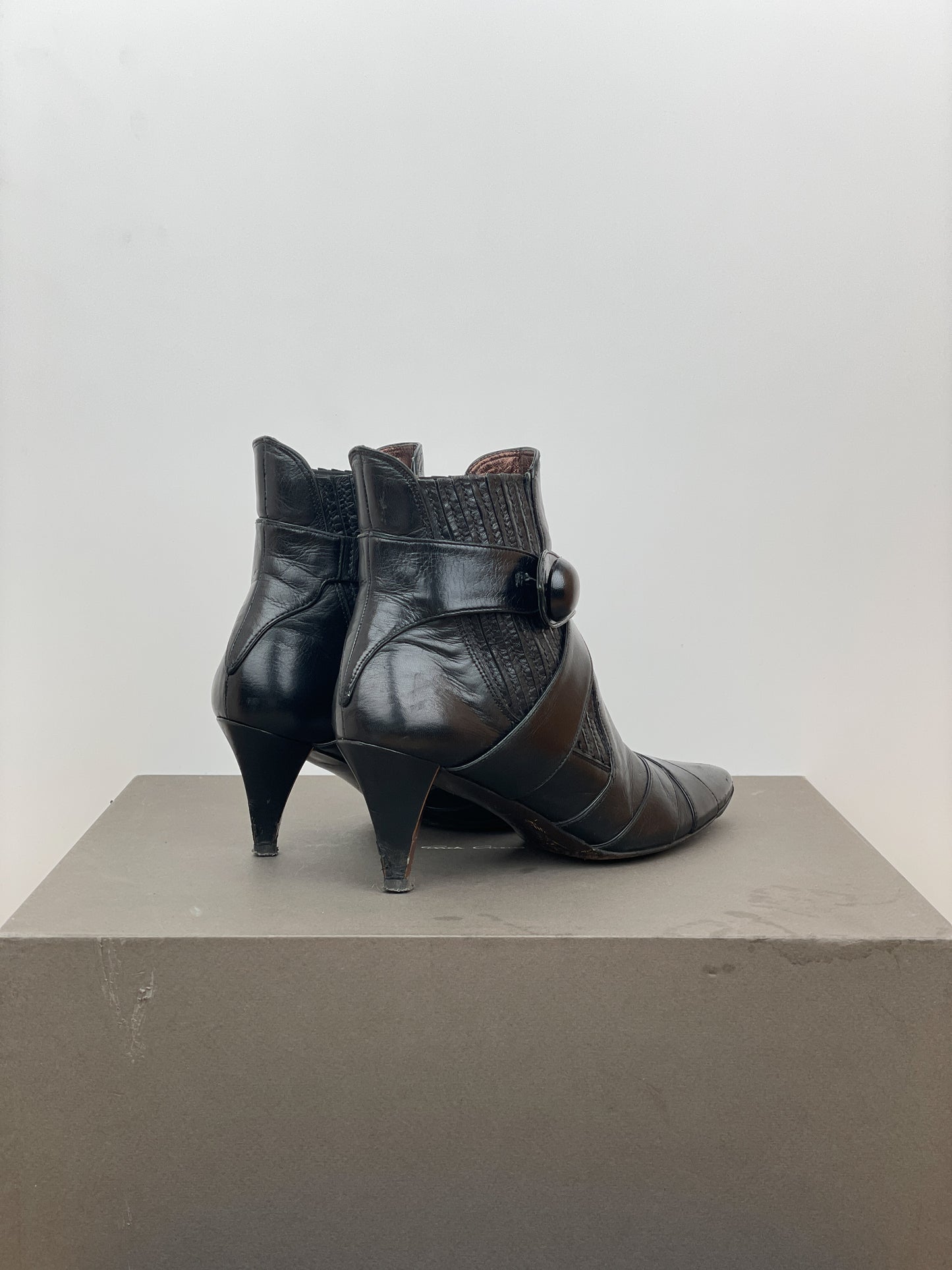 Miu Miu 2000s Biker Ankle Kitten Heel Boots