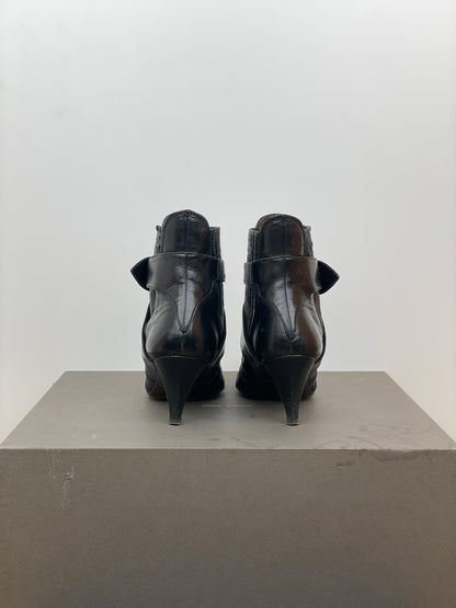 Miu Miu 2000s Biker Ankle Kitten Heel Boots