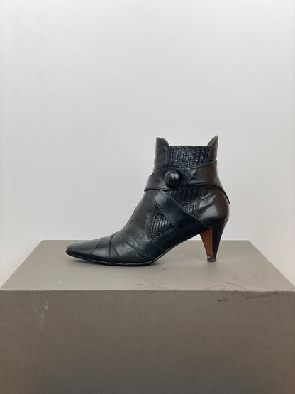 Miu Miu 2000s Biker Ankle Kitten Heel Boots