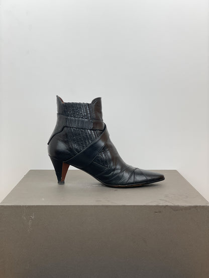 Miu Miu 2000s Biker Ankle Kitten Heel Boots
