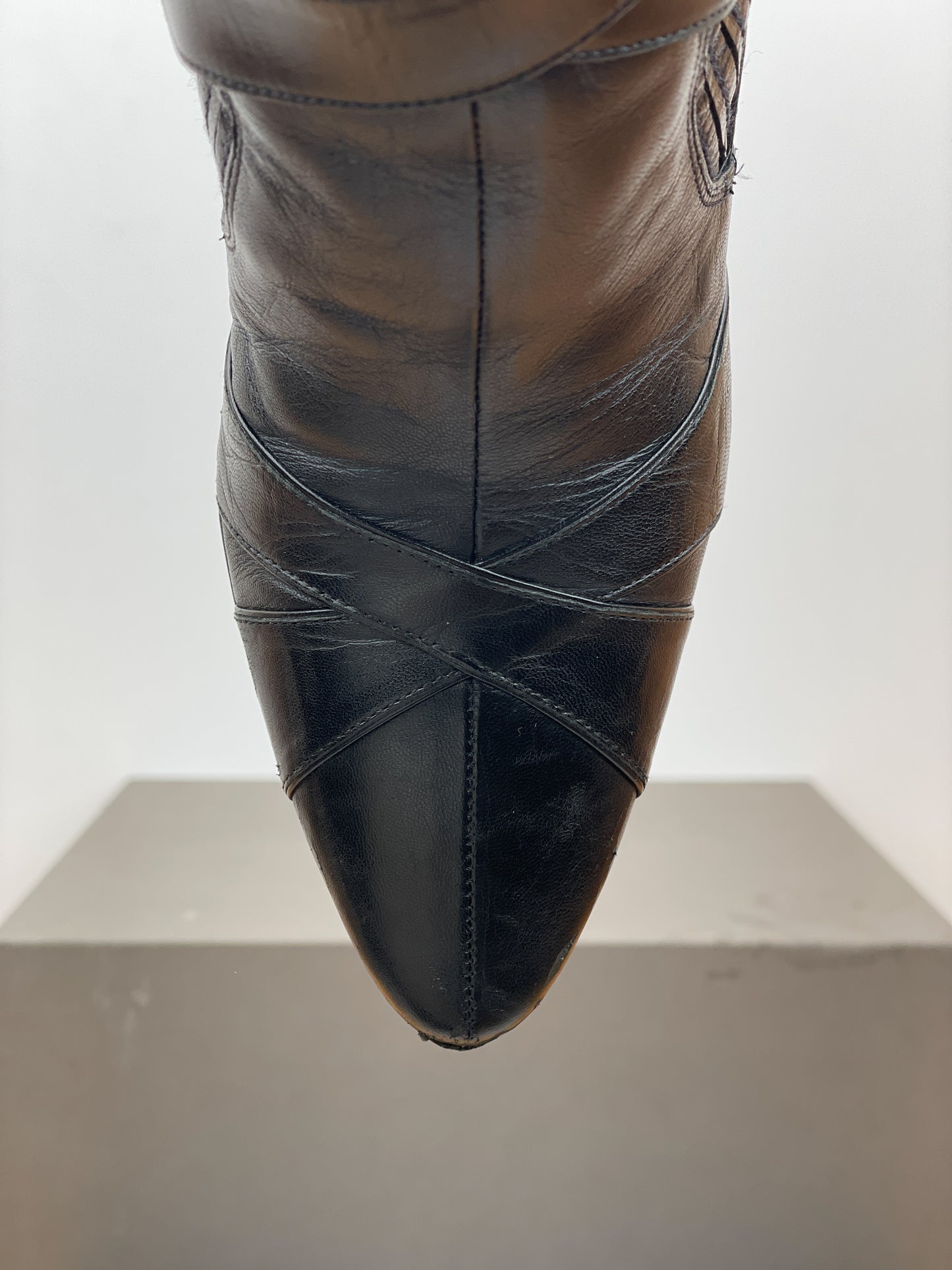 Miu Miu 2000s Biker Ankle Kitten Heel Boots