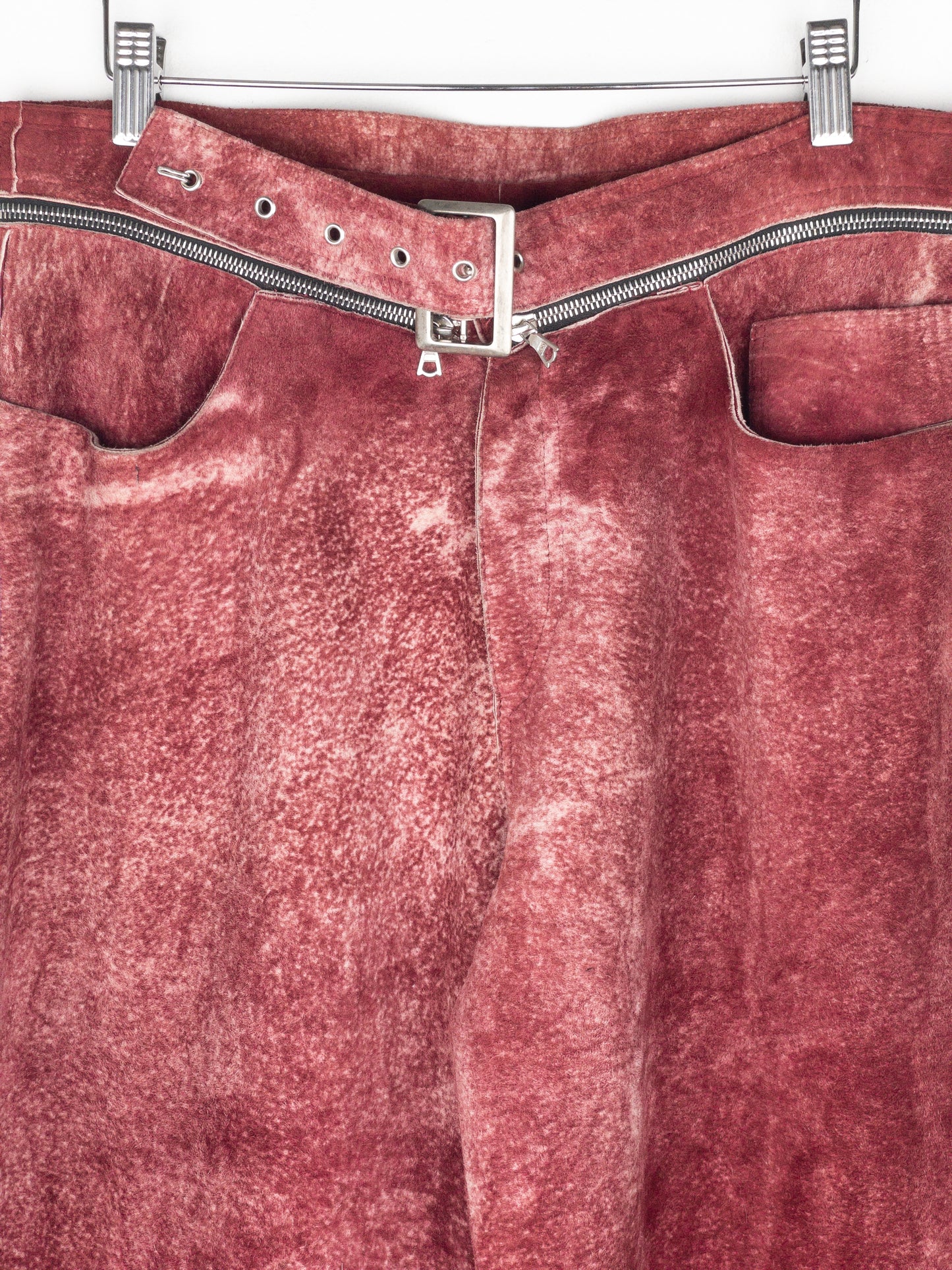 Jean Paul Gaultier AW00 Wide Leg Suede Leather Pants