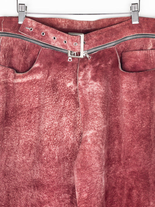 Jean Paul Gaultier AW00 Wide Leg Suede Leather Pants – photo 3
