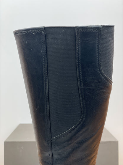 Prada 2000s Knee-High Sports Kitten Heel Boots