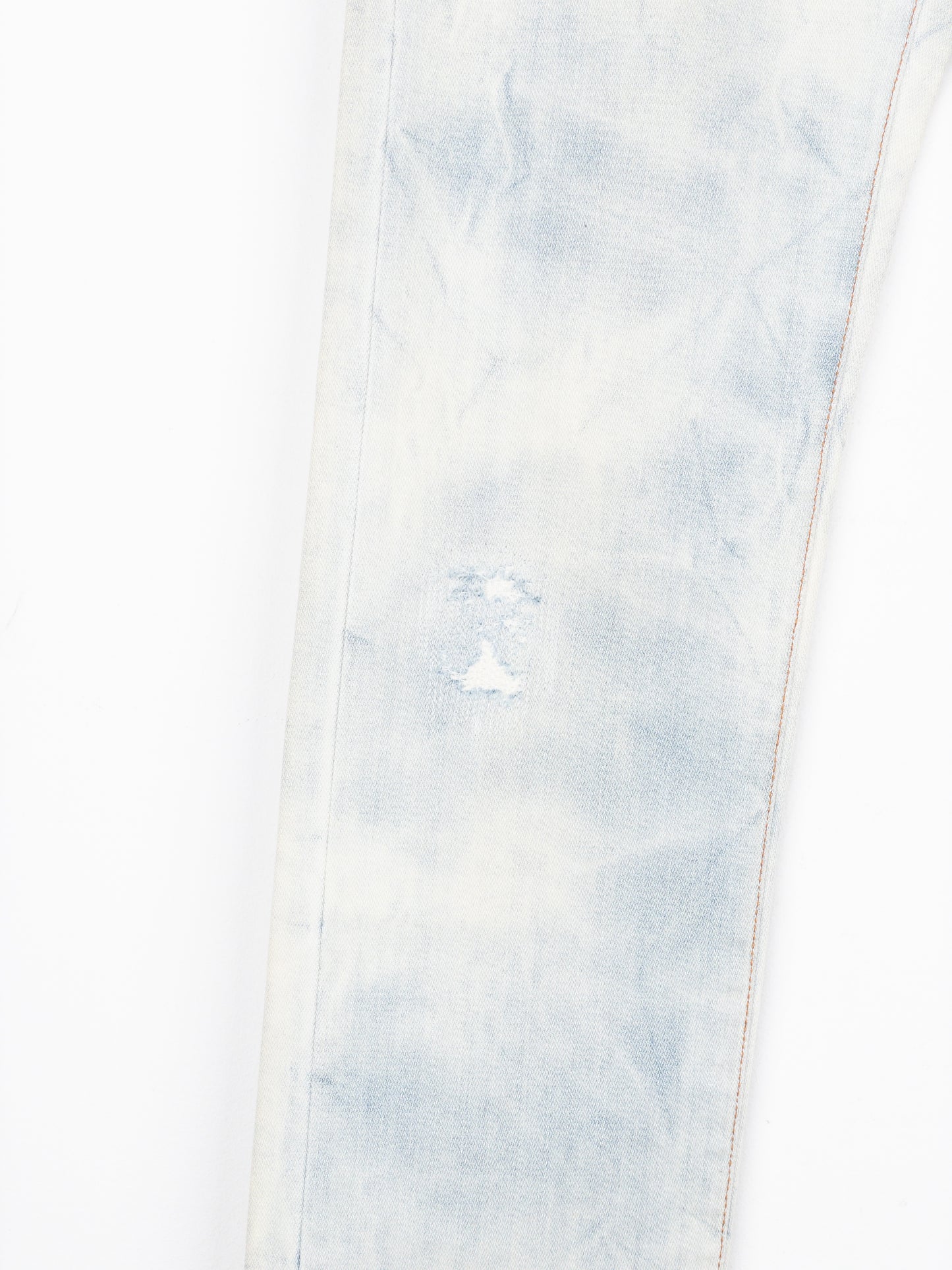 Dior Homme by Hedi Slimane SS07 Ice Blue Bleach Distressed Denim Jeans