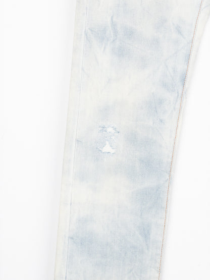Dior Homme by Hedi Slimane SS07 Ice Blue Bleach Distressed Denim Jeans