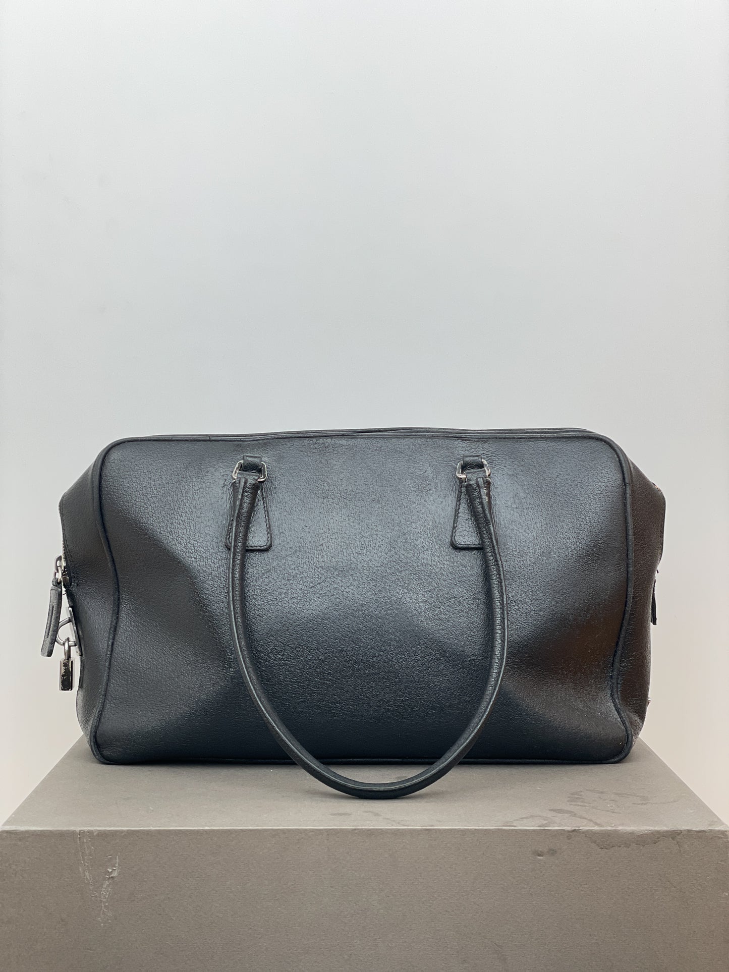 Prada 2000s Bauletto Box Leather Handbag