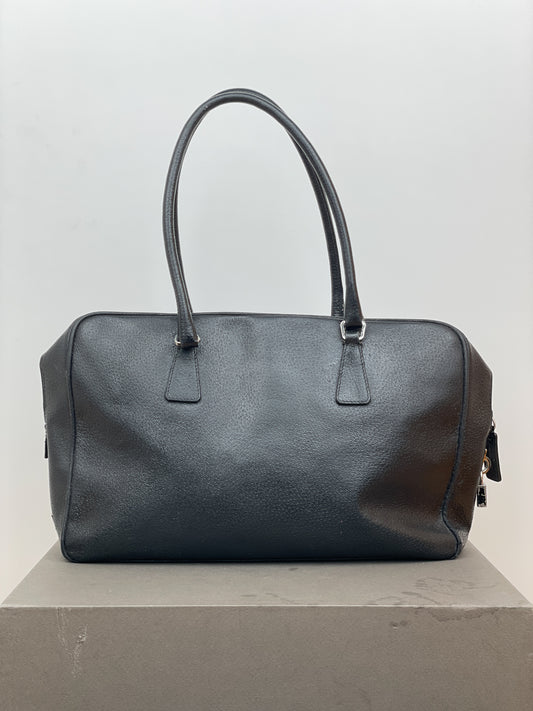 Prada 2000s Bauletto Box Leather Handbag