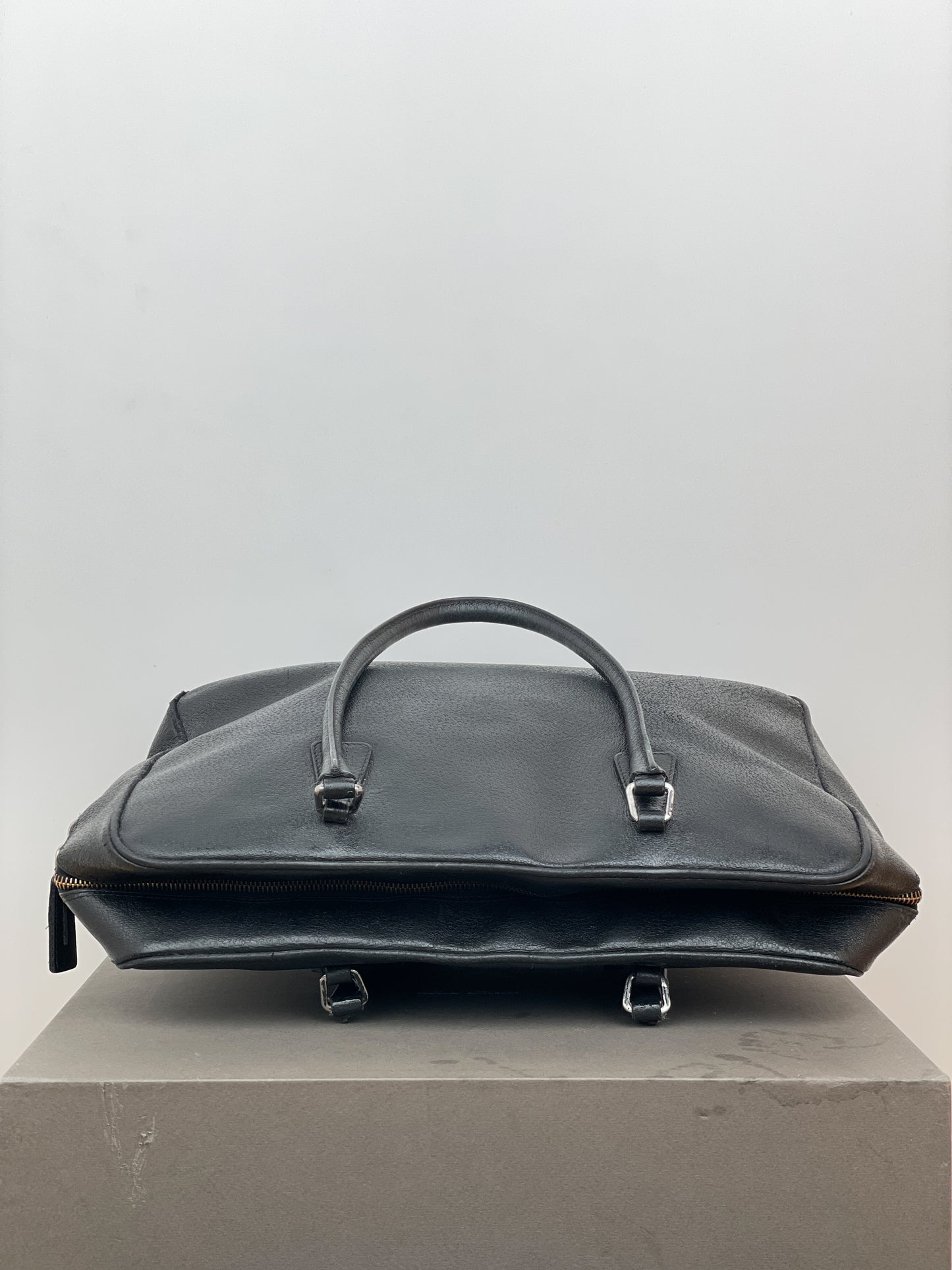 Prada 2000s Bauletto Box Leather Handbag