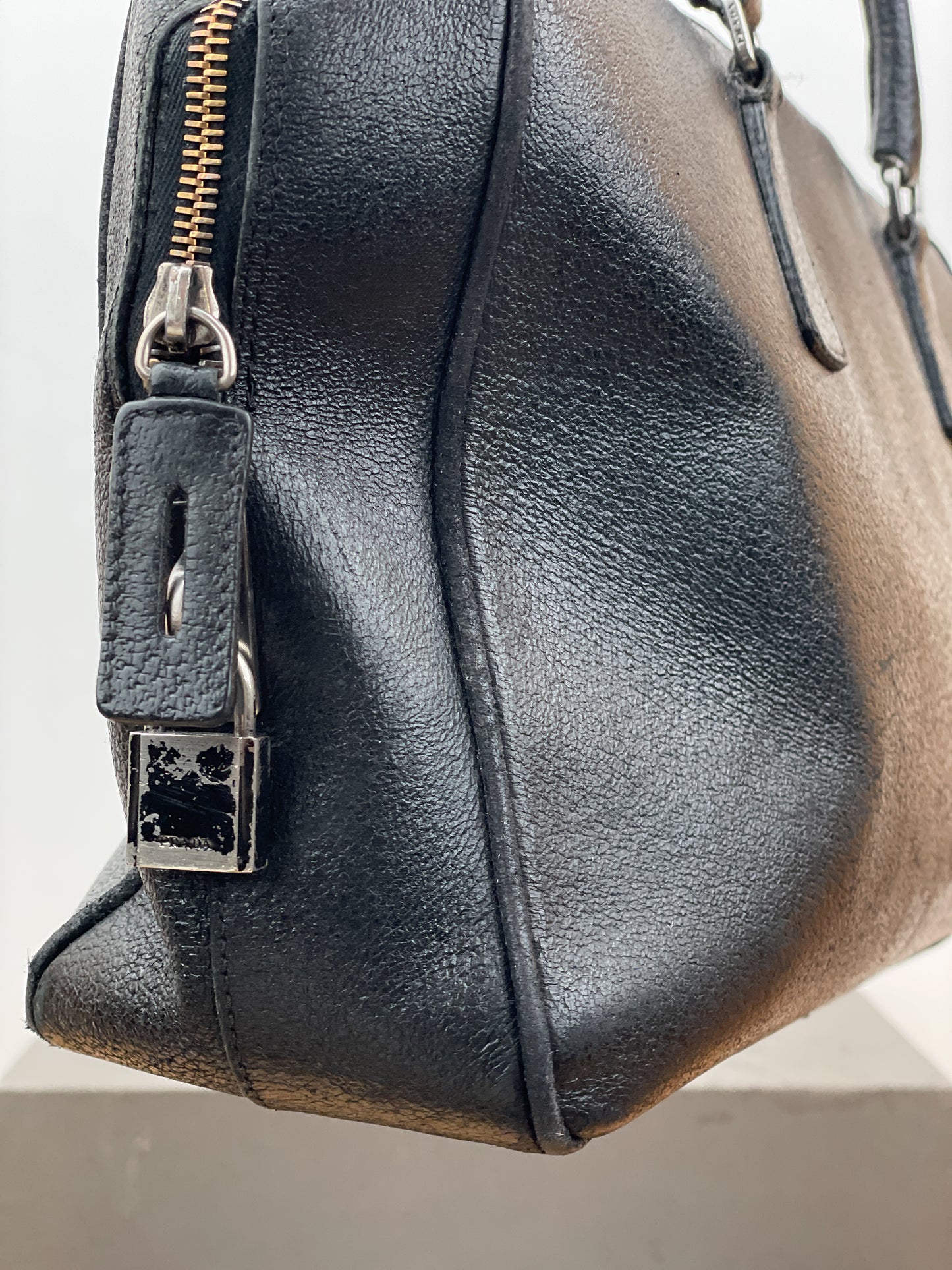 Prada 2000s Bauletto Box Leather Handbag