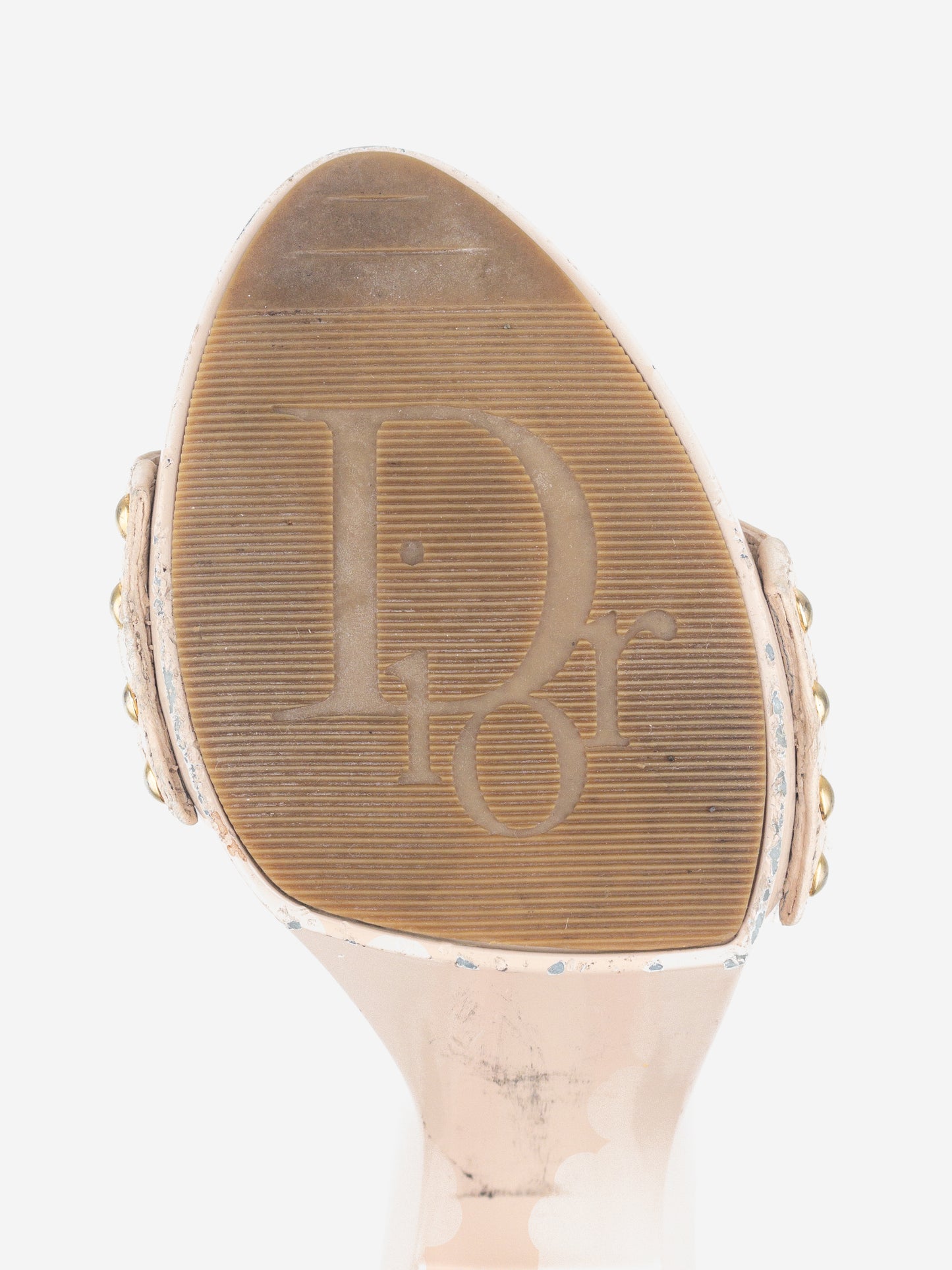 Dior by Galliano SS05 Leopard Logo Charm Mule Heels