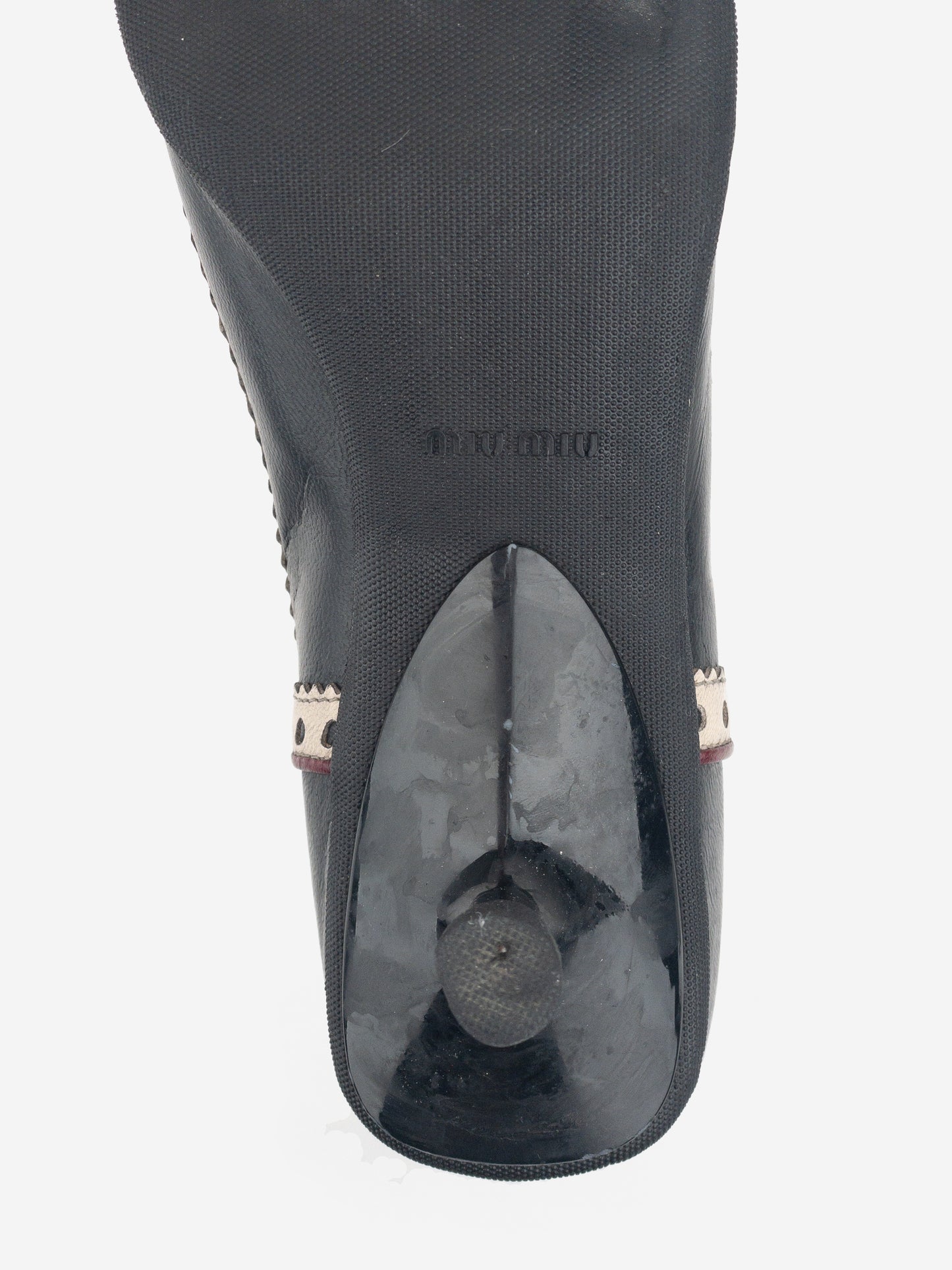 Miu Miu SS99 Brogueing Rubber Toe Cap Pump Kitten Heels