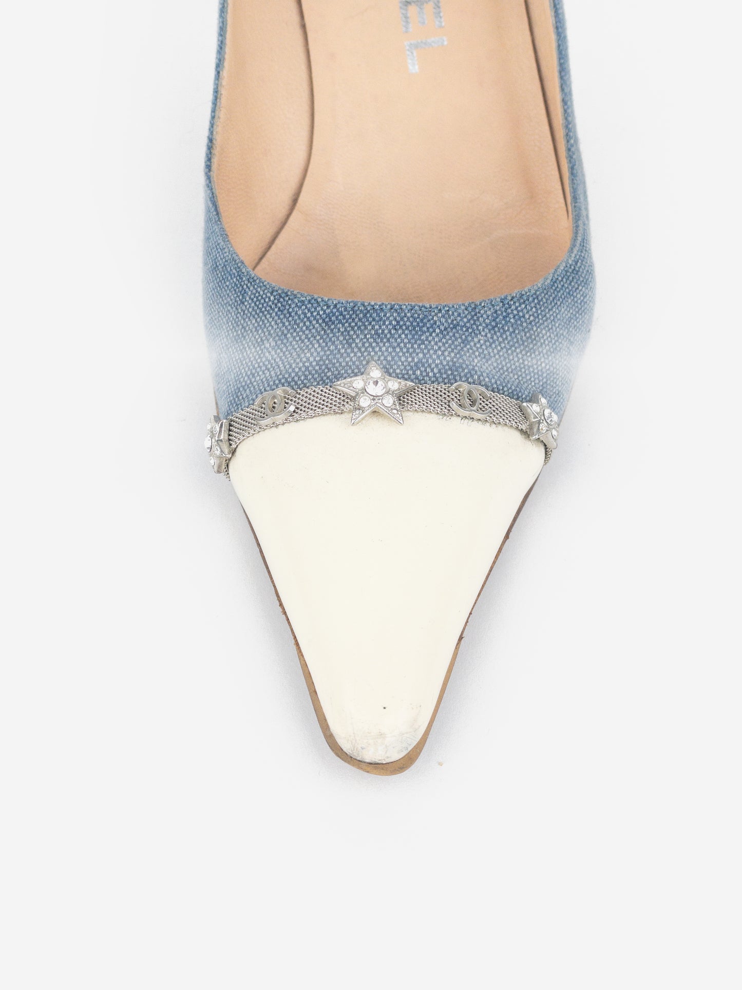 Chanel Cap Toe CC Star Charm Pump Kitten Heels