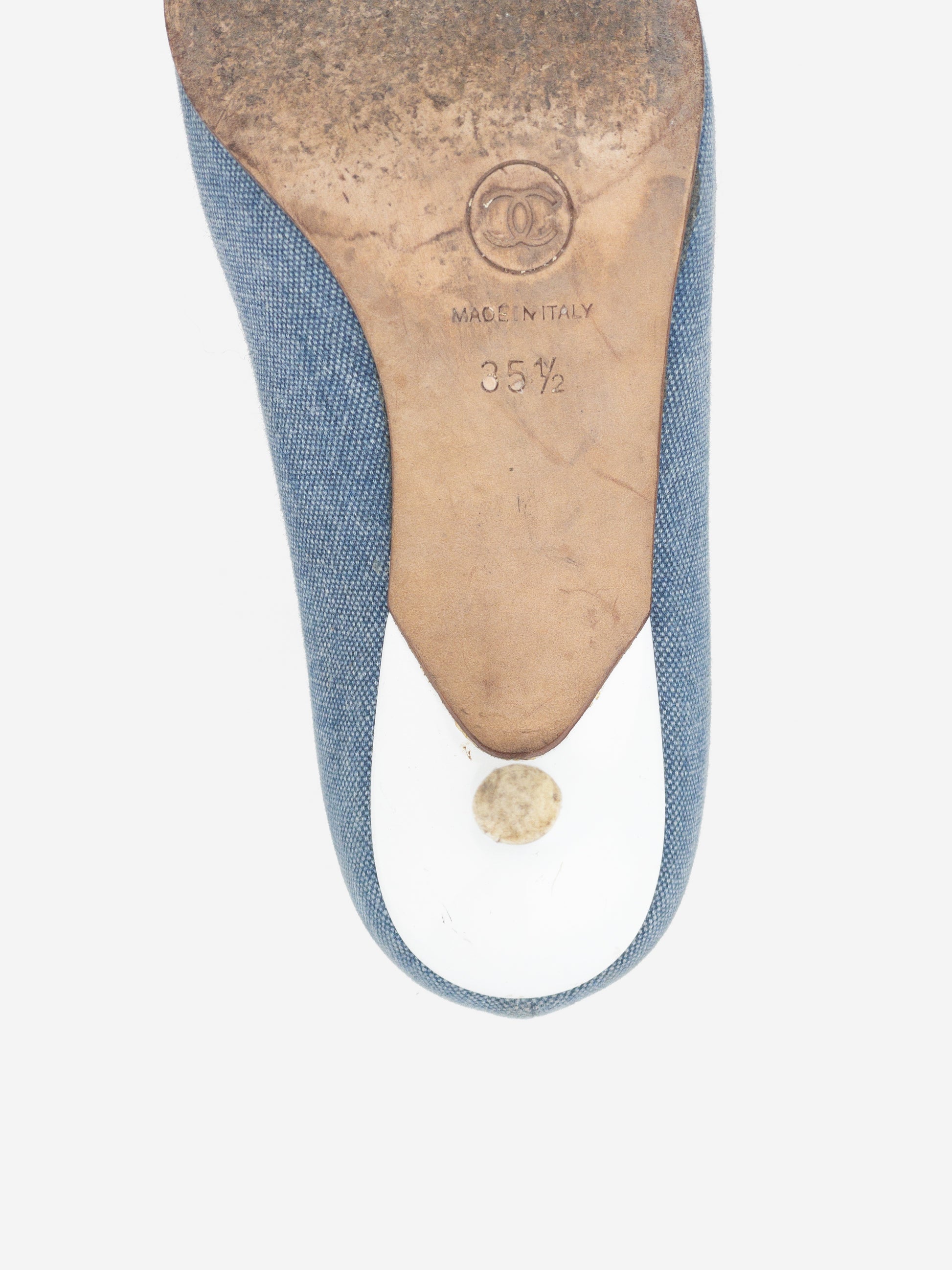 Chanel Cap Toe CC Star Charm Pump Kitten Heels