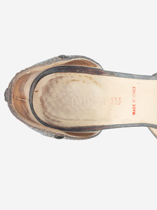 Miu Miu 2000s Button Pump Kitten Heels