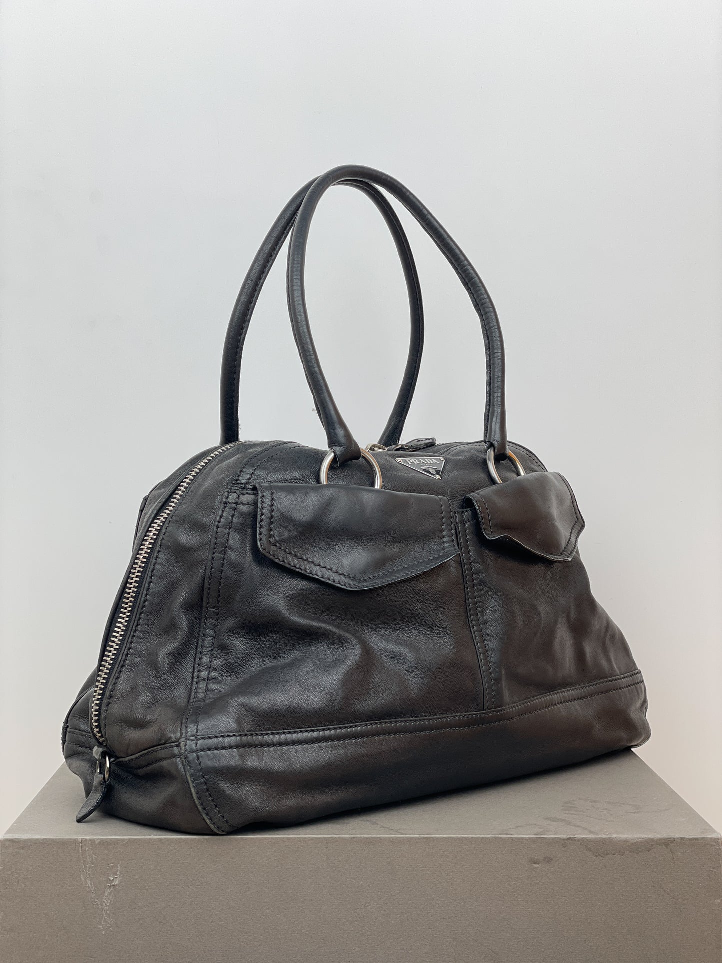 Prada 2000s Cargo-Pocket Bowling Handbag