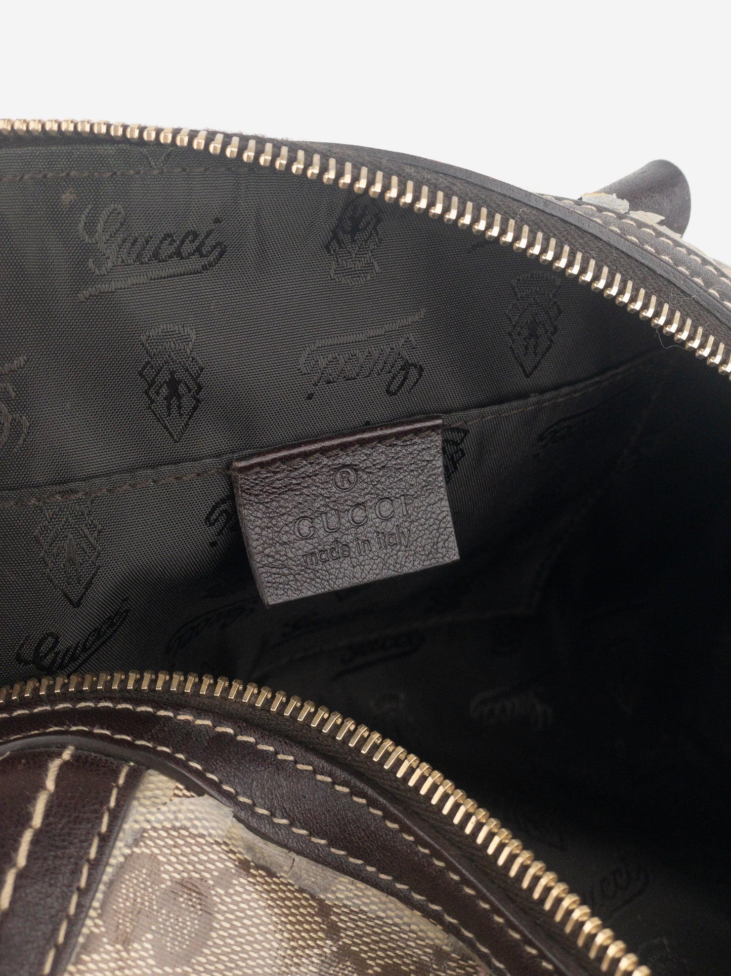 Gucci by Frida Giannini 2010s Mini Boston 'Duchessa' Crystal Monogram Handbag