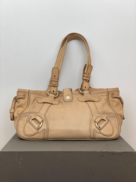 Celine Cargo-Strap Leather Handbag