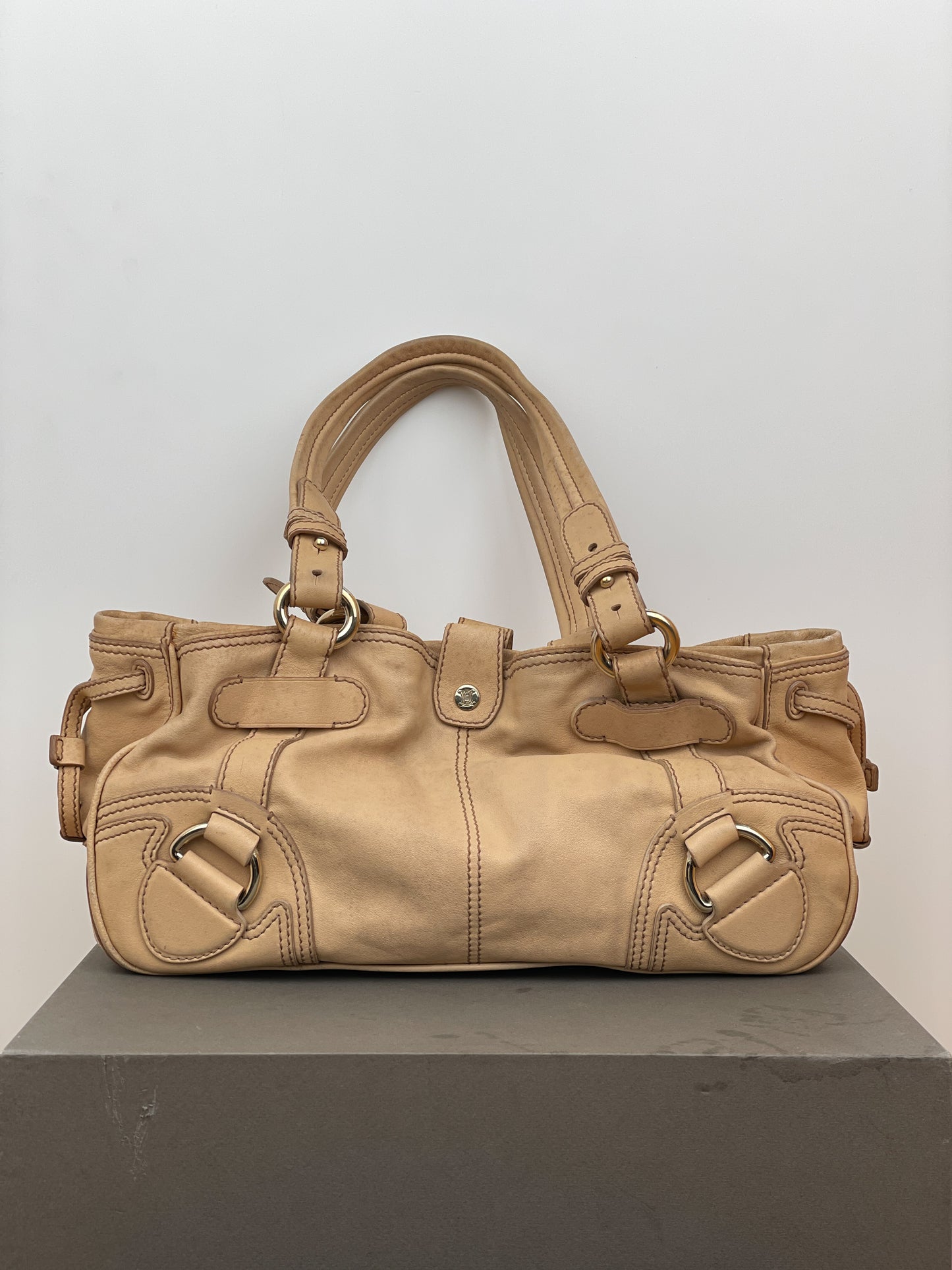 Celine Cargo-Strap Leather Handbag