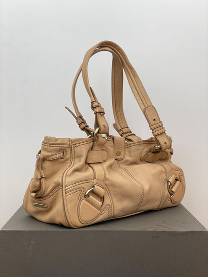 Celine Cargo-Strap Leather Handbag