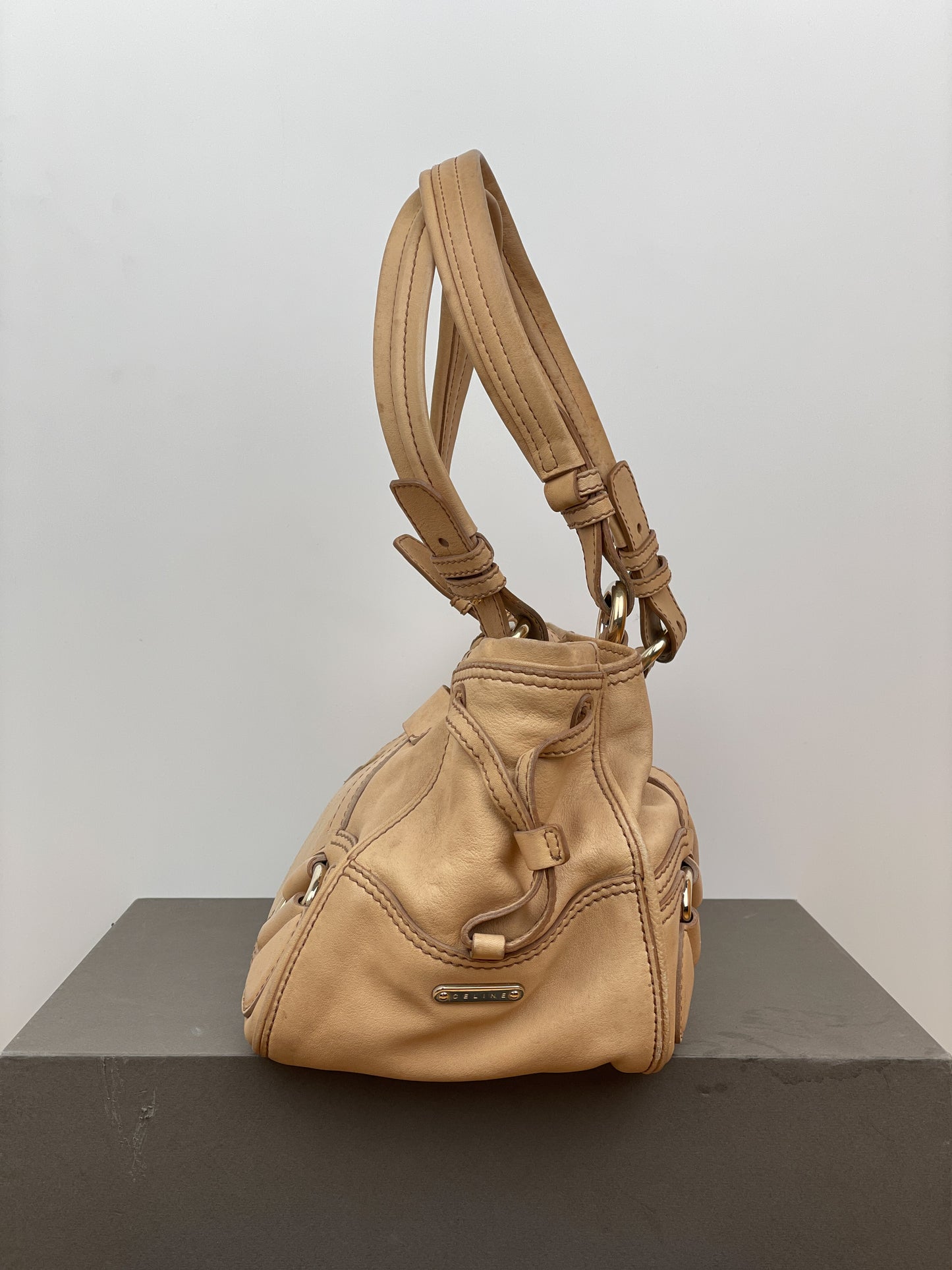 Celine Cargo-Strap Leather Handbag