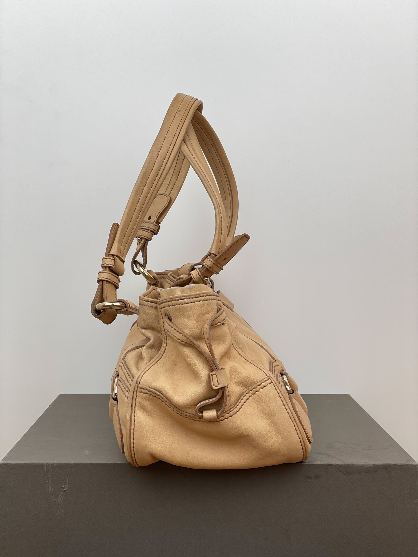 Celine Cargo-Strap Leather Handbag