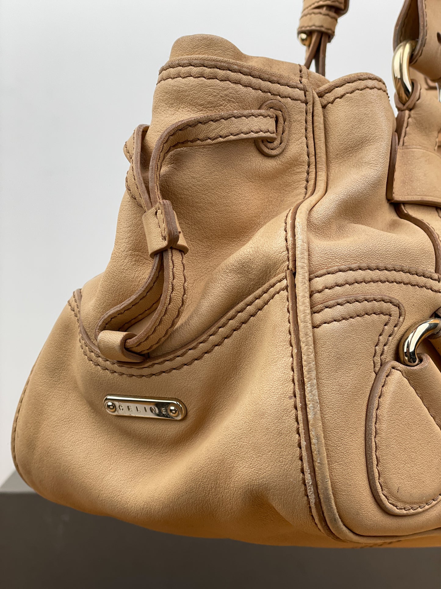 Celine Cargo-Strap Leather Handbag