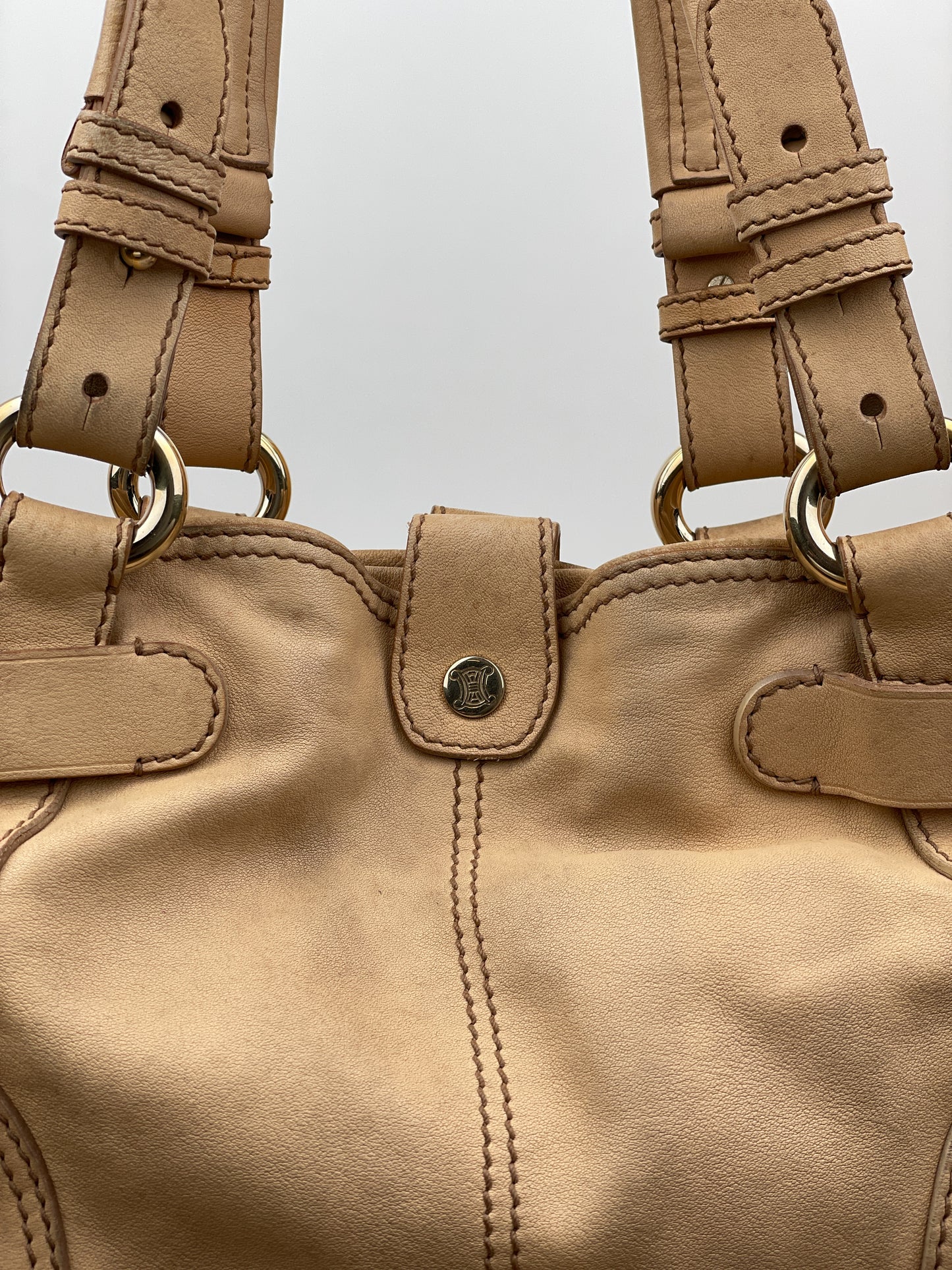 Celine Cargo-Strap Leather Handbag