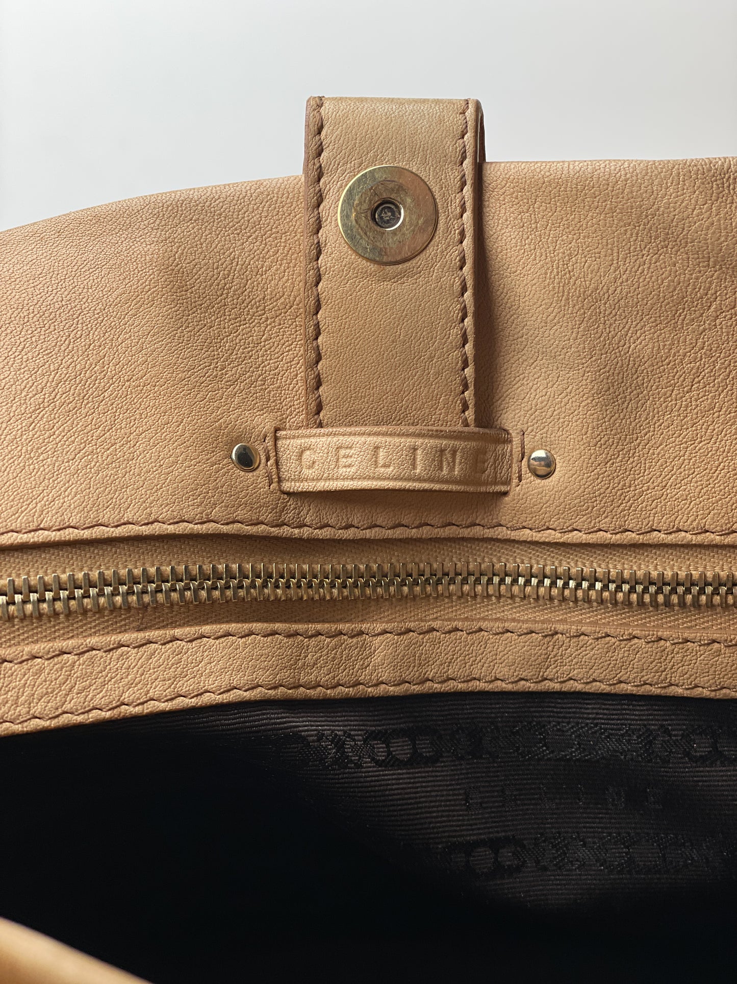Celine Cargo-Strap Leather Handbag