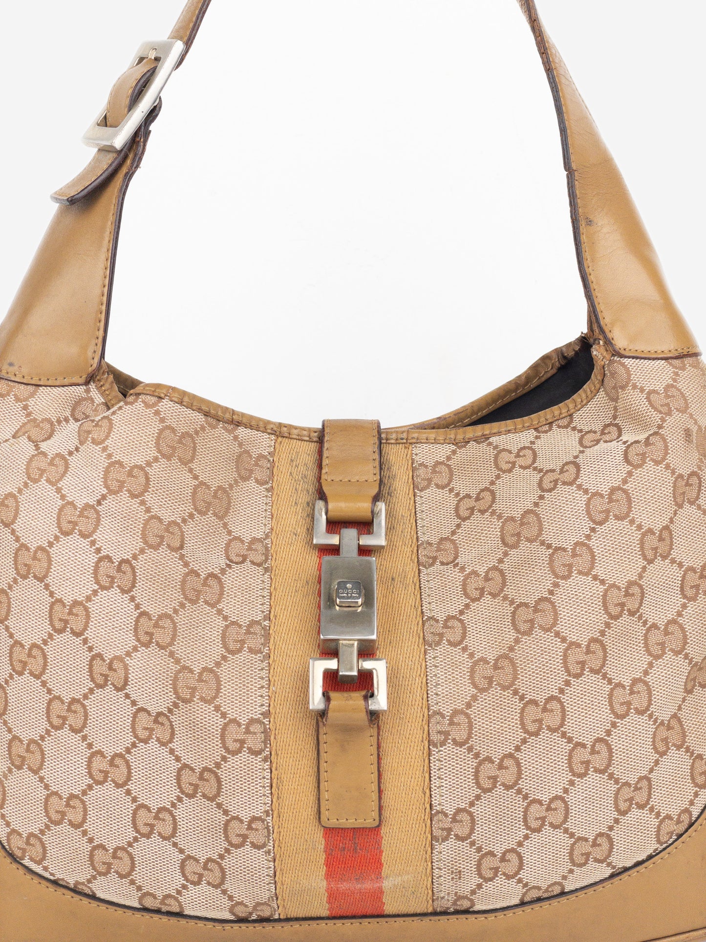 Gucci by Tom Ford 1990s ‘Jackie’ GG Supreme Monogram Hobo Shoulder Bag