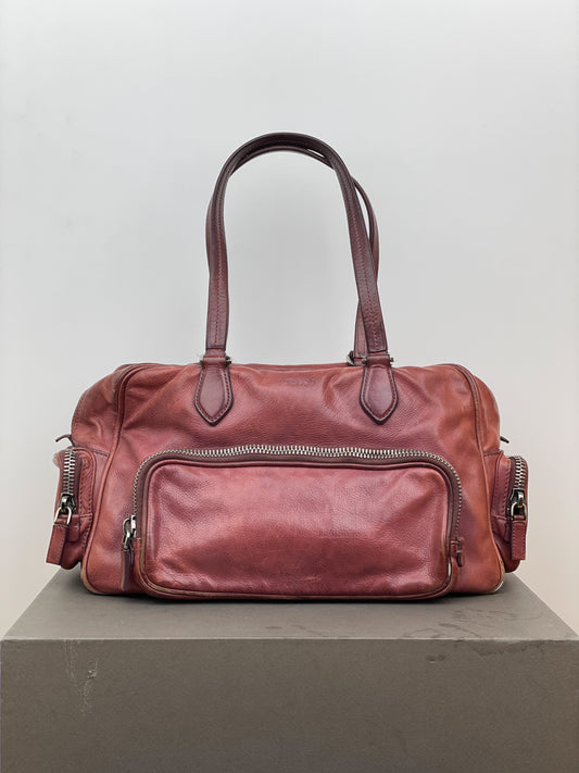 Prada 2000s Cargo-Pocket Bowling Shoulder Bag