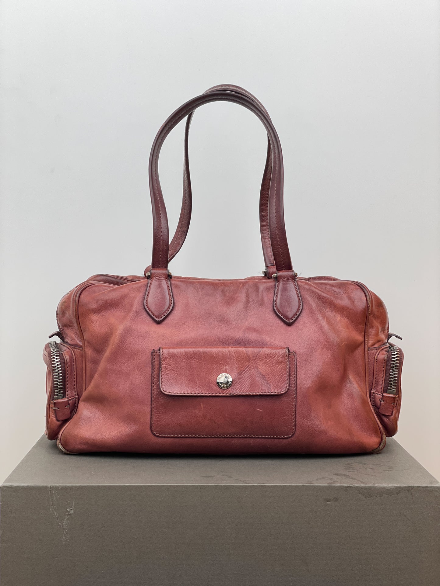 Prada 2000s Cargo-Pocket Bowling Shoulder Bag