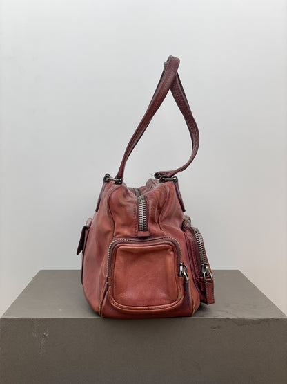 Prada 2000s Cargo-Pocket Bowling Shoulder Bag