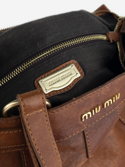 Miu Miu 2000s Large Vitello Shopper Tote Shoulder Bag – photo 7