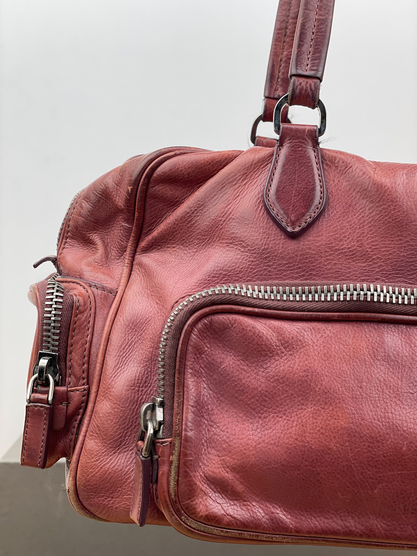 Prada 2000s Cargo-Pocket Bowling Shoulder Bag