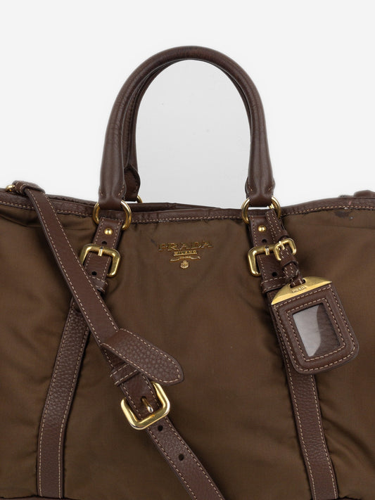 Prada 2000s Large 2-Way Shopper Tote Handbag – photo 4