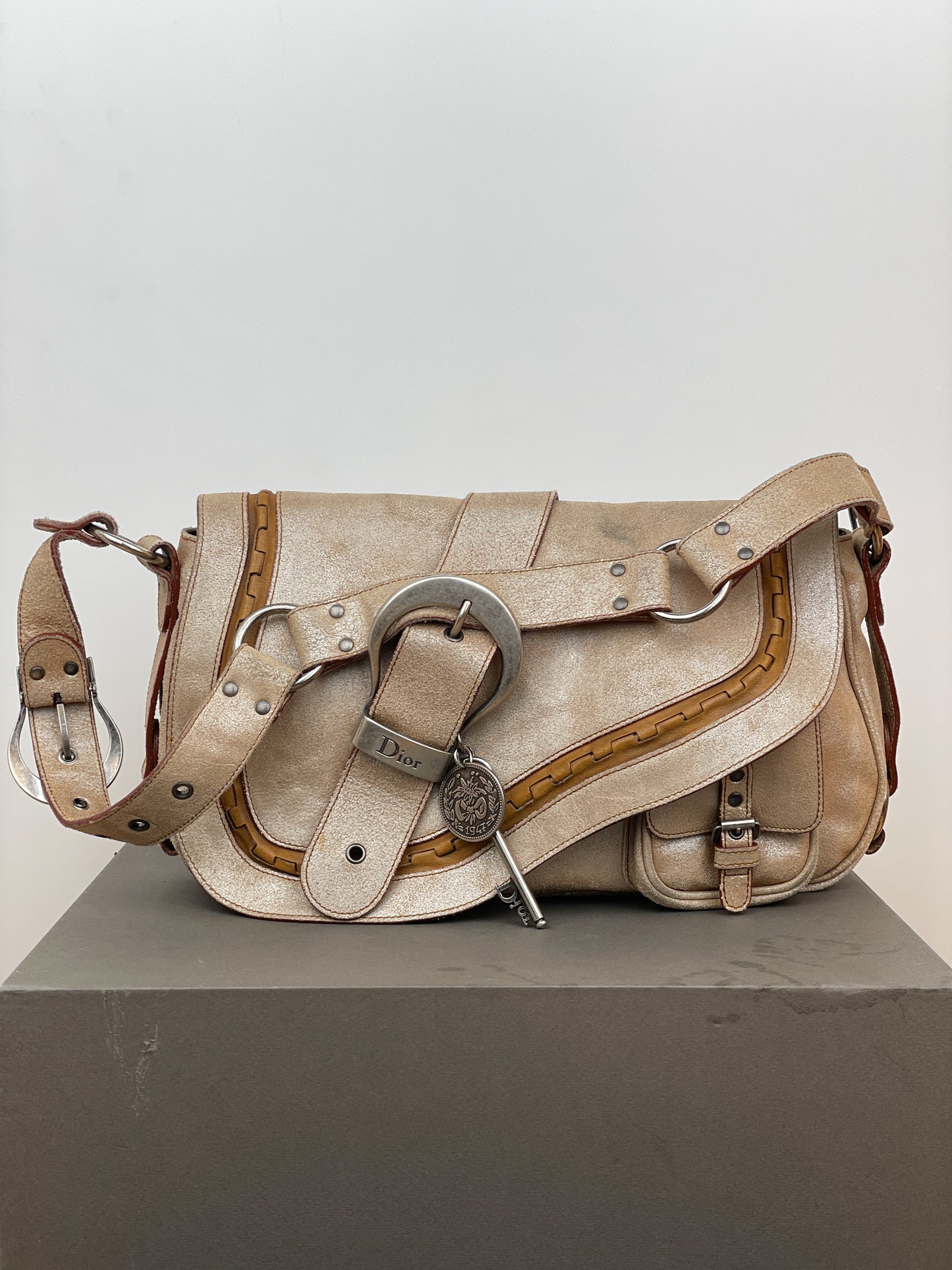 Dior by John Galliano SS06 Suede Gaucho Saddle Shoulder Bag