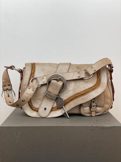 Dior by John Galliano SS06 Suede Gaucho Saddle Shoulder Bag
