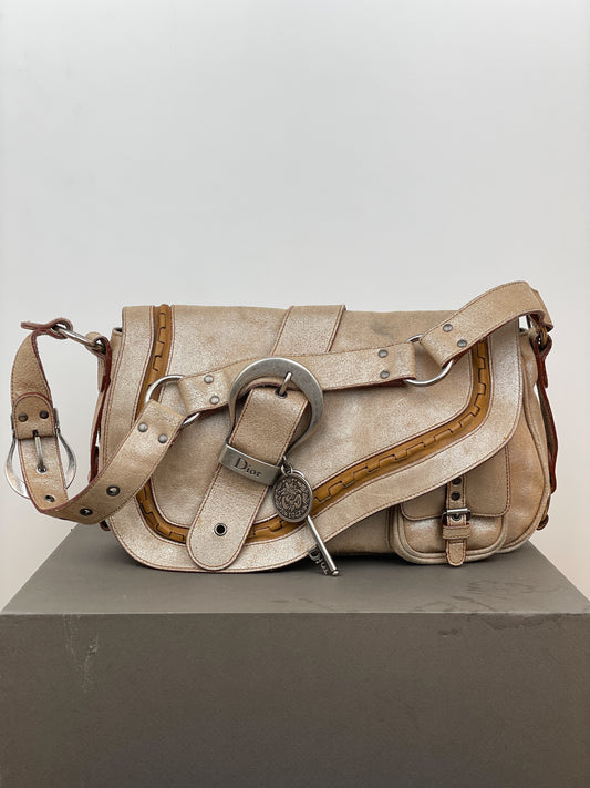 Dior by John Galliano SS06 Suede Gaucho Saddle Shoulder Bag