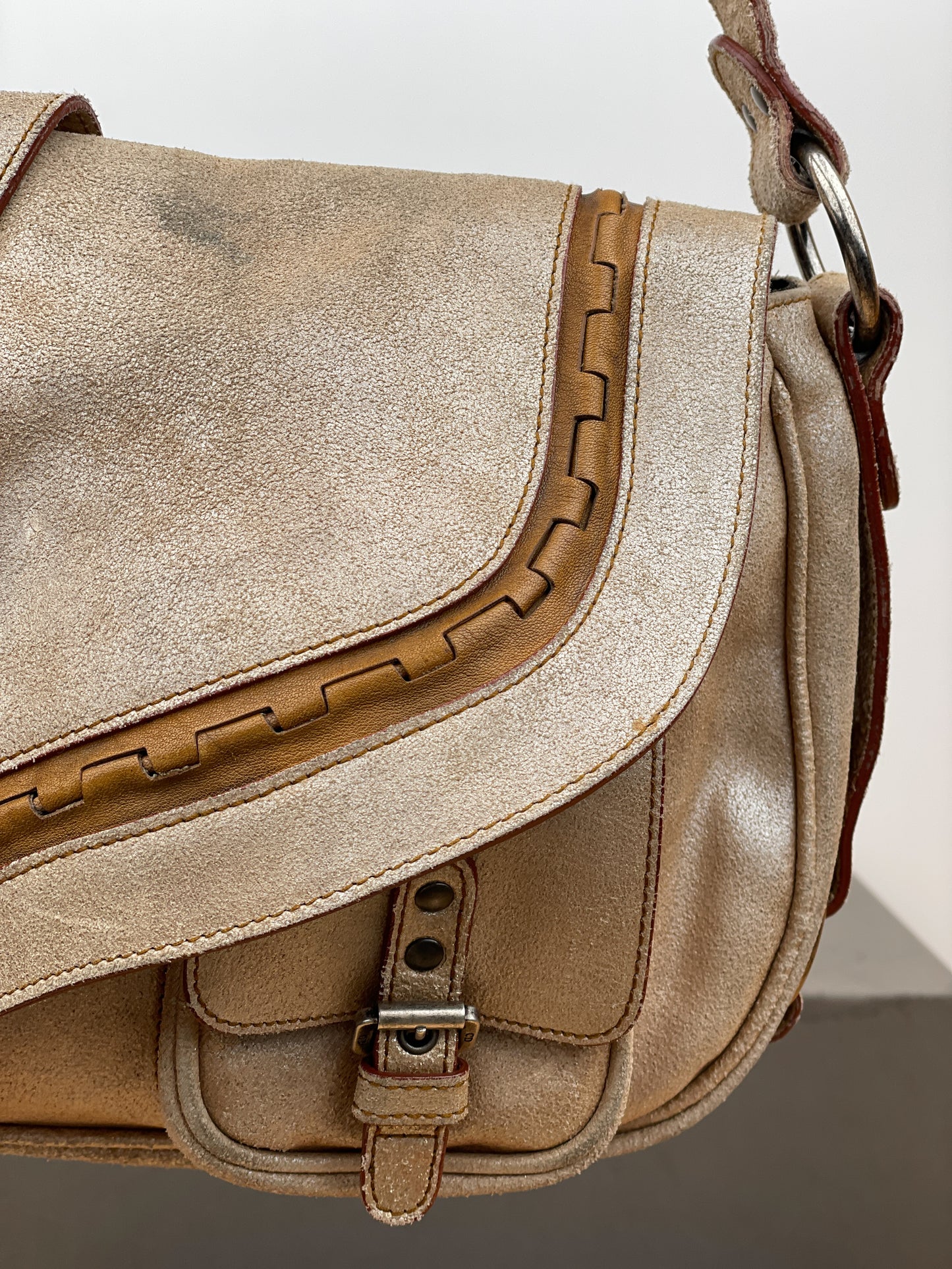 Dior by John Galliano SS06 Suede Gaucho Saddle Shoulder Bag