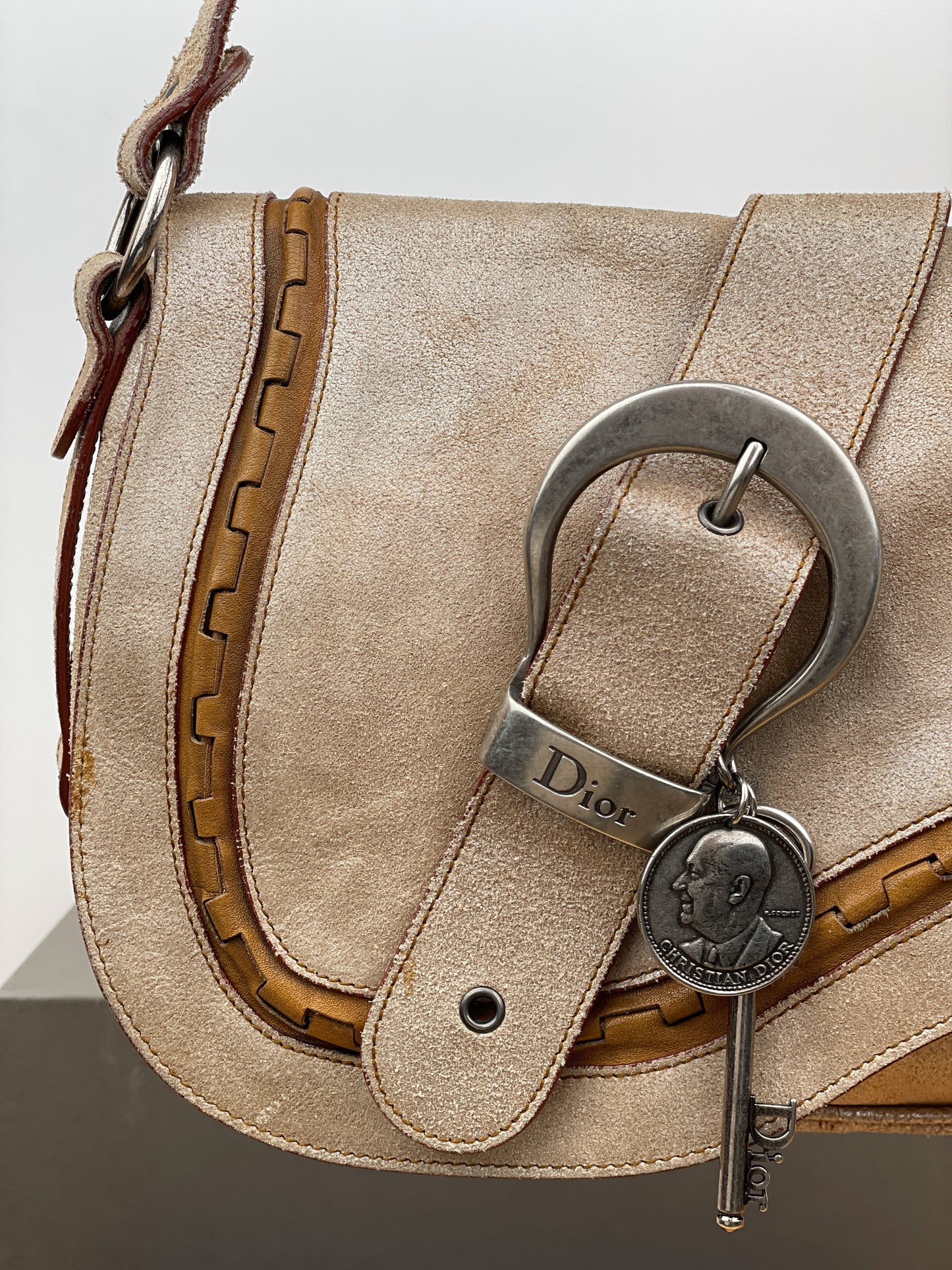 Dior by John Galliano SS06 Suede Gaucho Saddle Shoulder Bag