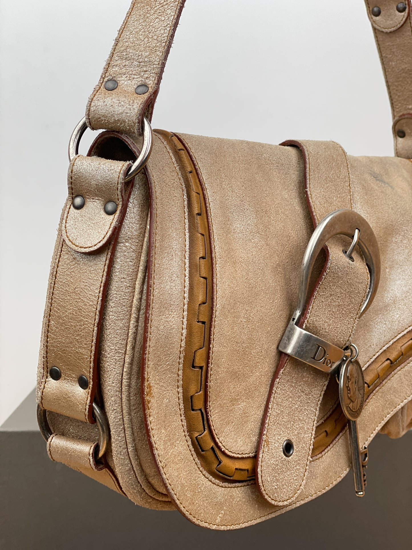 Dior by John Galliano SS06 Suede Gaucho Saddle Shoulder Bag