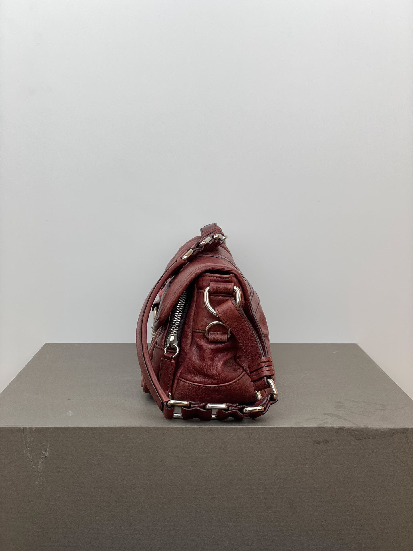 Miu Miu 2000s Metal Flower Cargo Shoulder Bag