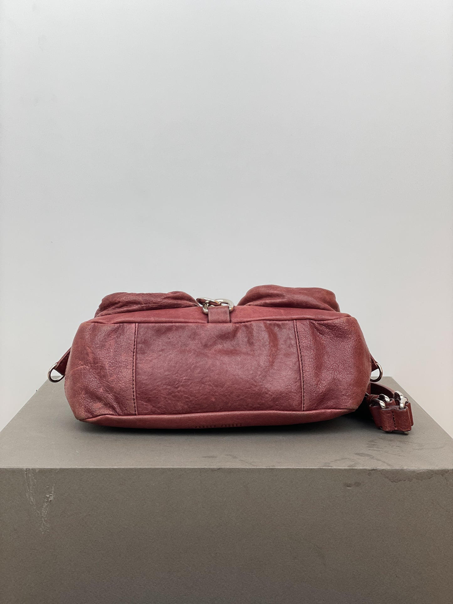 Miu Miu 2000s Metal Flower Cargo Shoulder Bag