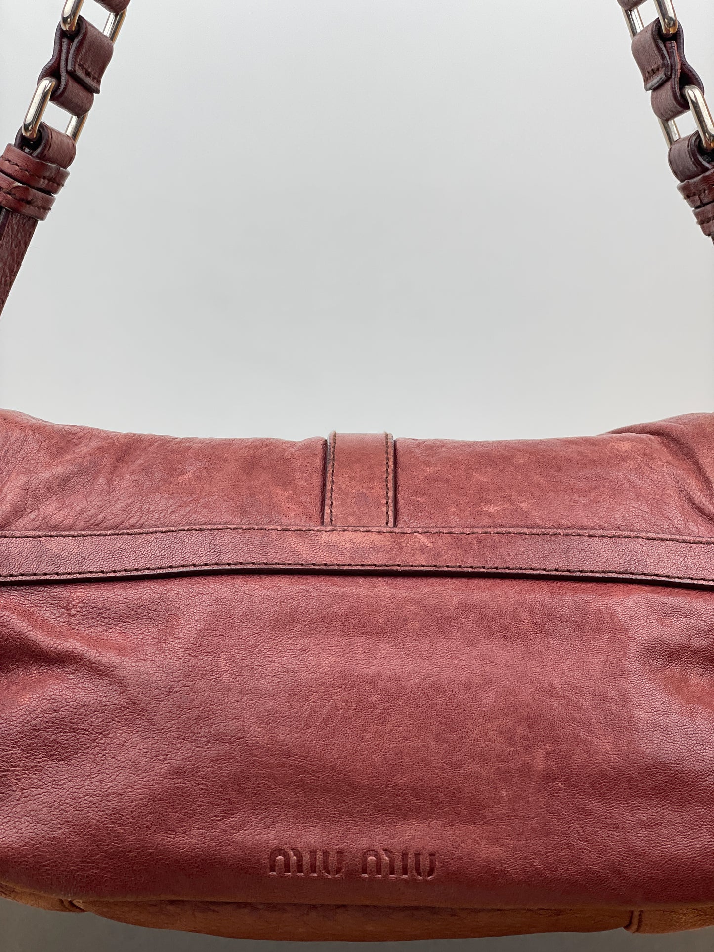 Miu Miu 2000s Metal Flower Cargo Shoulder Bag