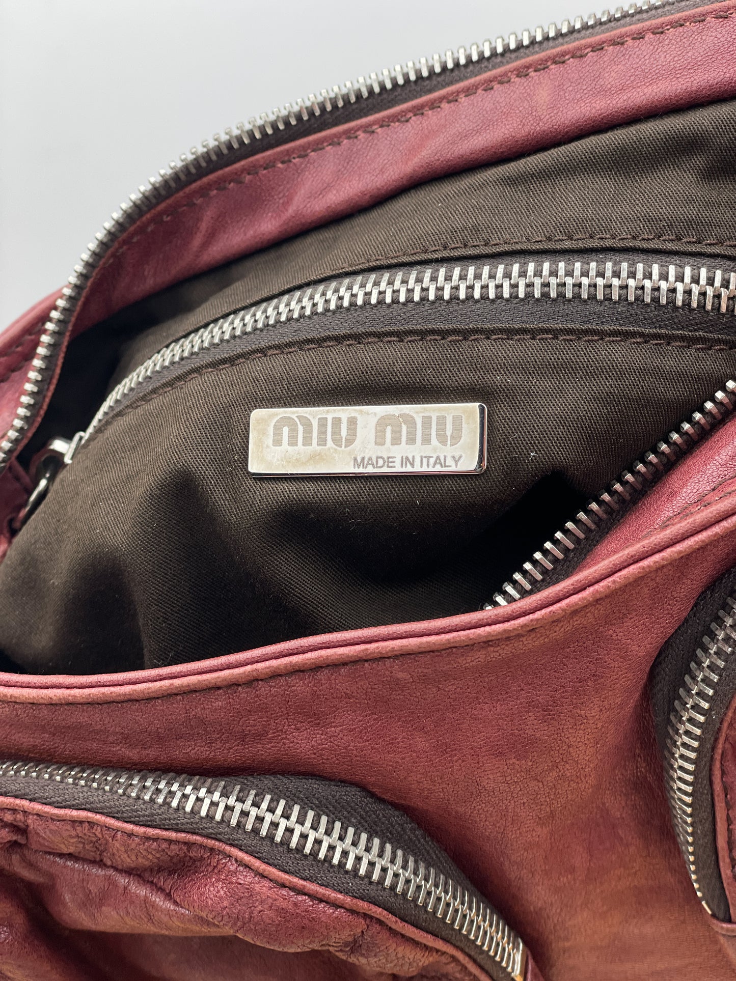 Miu Miu 2000s Metal Flower Cargo Shoulder Bag