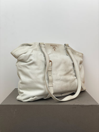 Prada 2000s Leather Shopper Tote Handbag