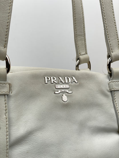 Prada 2000s Leather Shopper Tote Handbag