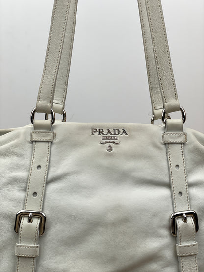 Prada 2000s Leather Shopper Tote Handbag