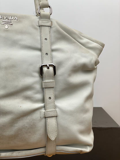 Prada 2000s Leather Shopper Tote Handbag